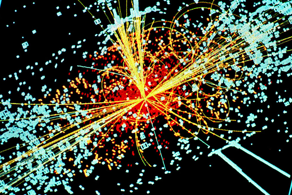 A CERN 2008-ban átadott részecskegyorsítója és ütköztetőgyűrűje, amely a 2000-ben leállított LEP 27 km kerületű alagútját használja fel. (Forrás: wikipedia (Lucas Taylor / CERN))